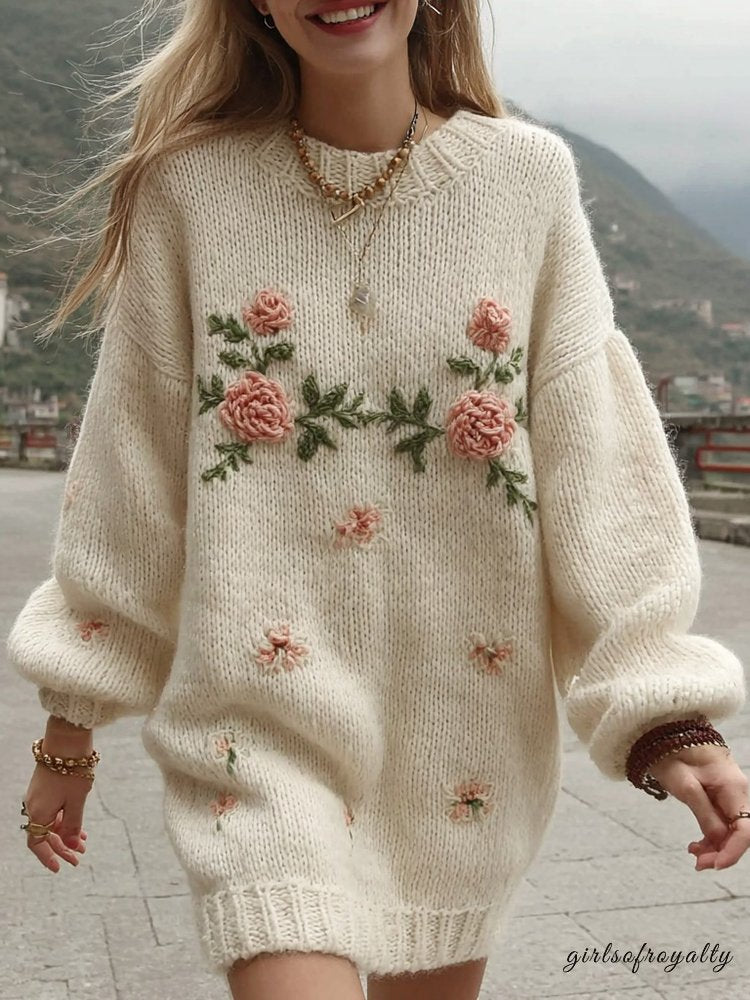 A Vintage Style Sweater with Delicate Timeless Details