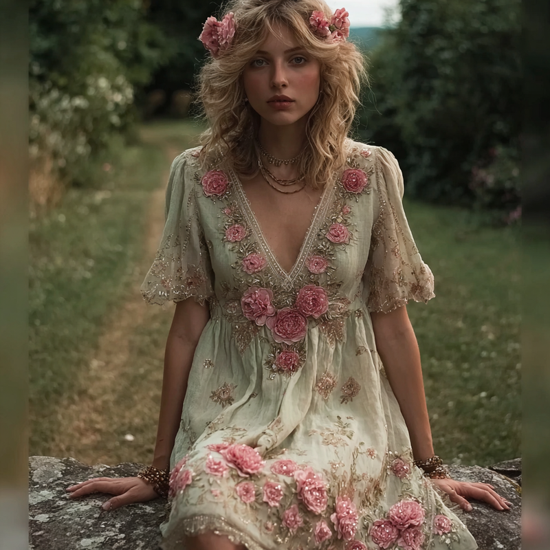 A Vintage Style Dress with Delicate Timeless Details