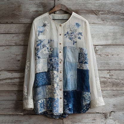 Blue white