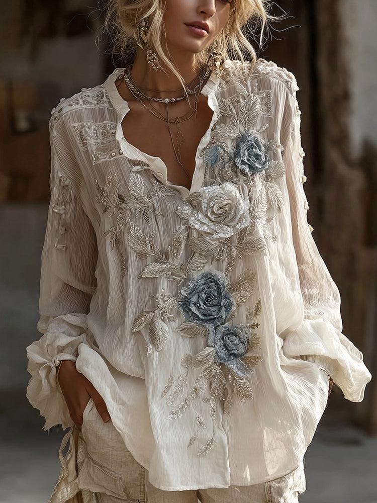 A Vintage Style Shirt with Delicate Timeless Details