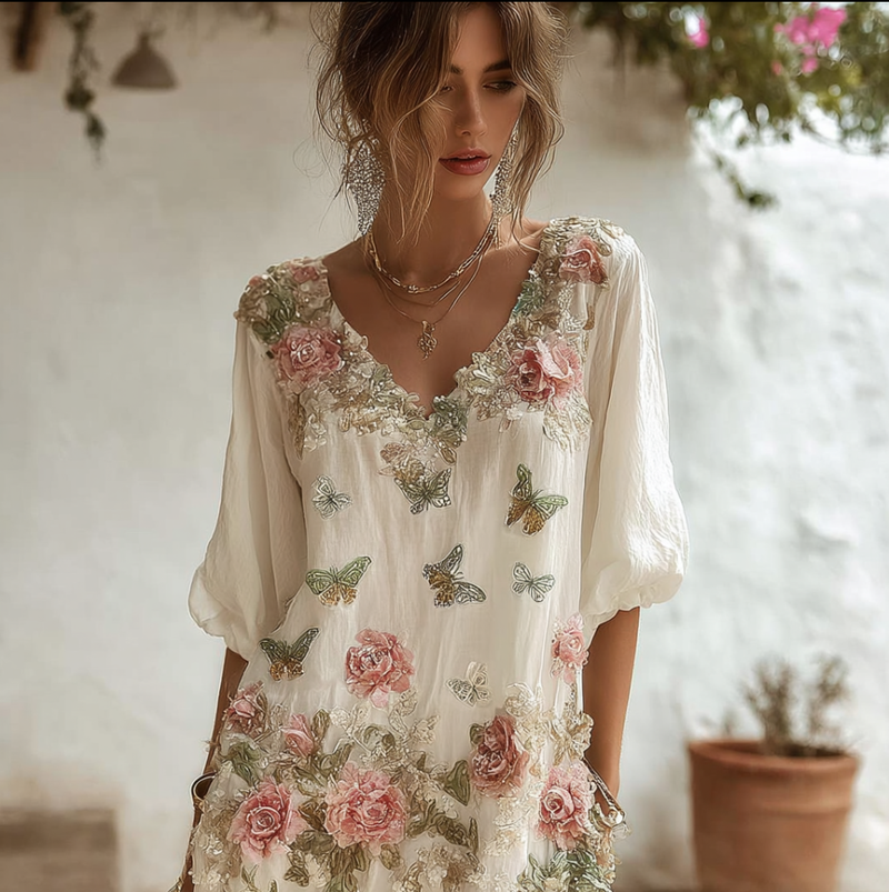 A Vintage Style Dress with Delicate Timeless Details