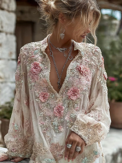 Classic Vintage Blouse with a Flattering Fit