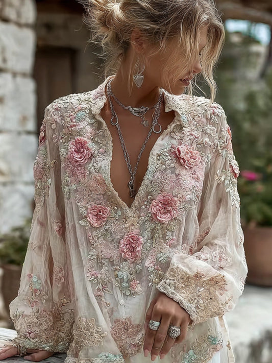 Classic Vintage Blouse with a Flattering Fit
