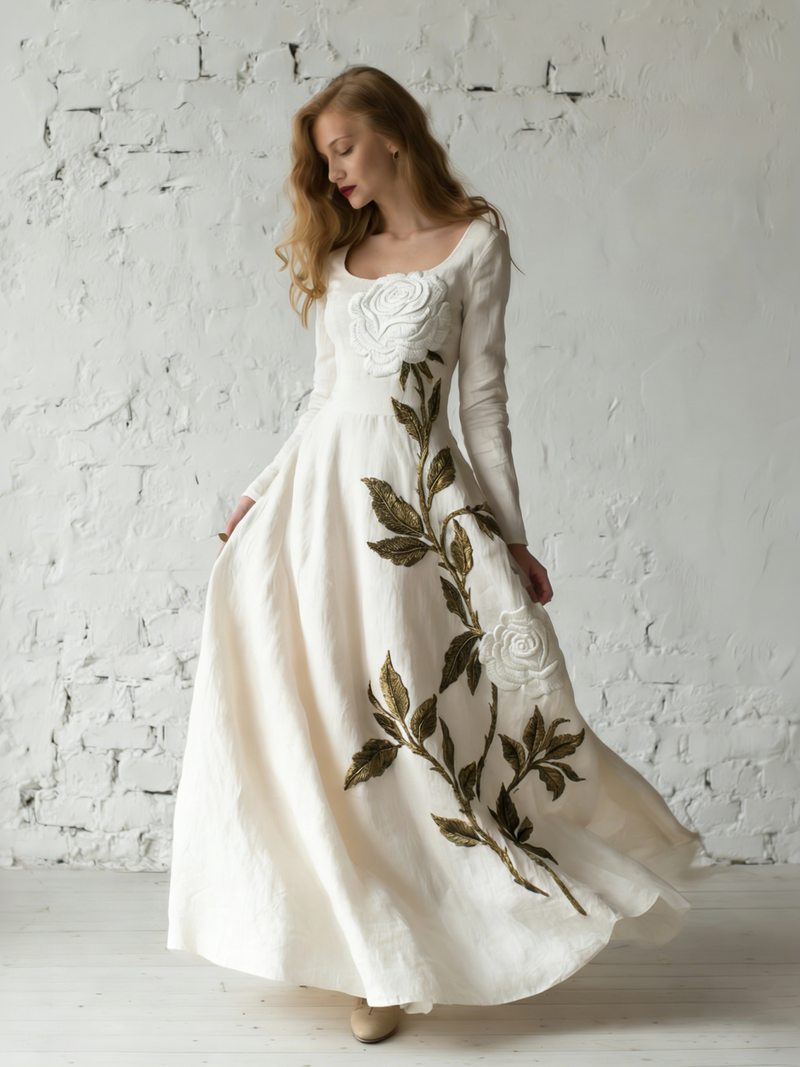 A Vintage Style Dress with Delicate Timeless Details