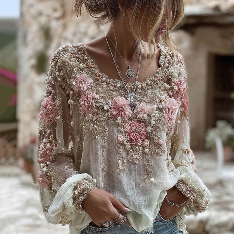 A Vintage Style T-Shirt with Delicate Timeless Details