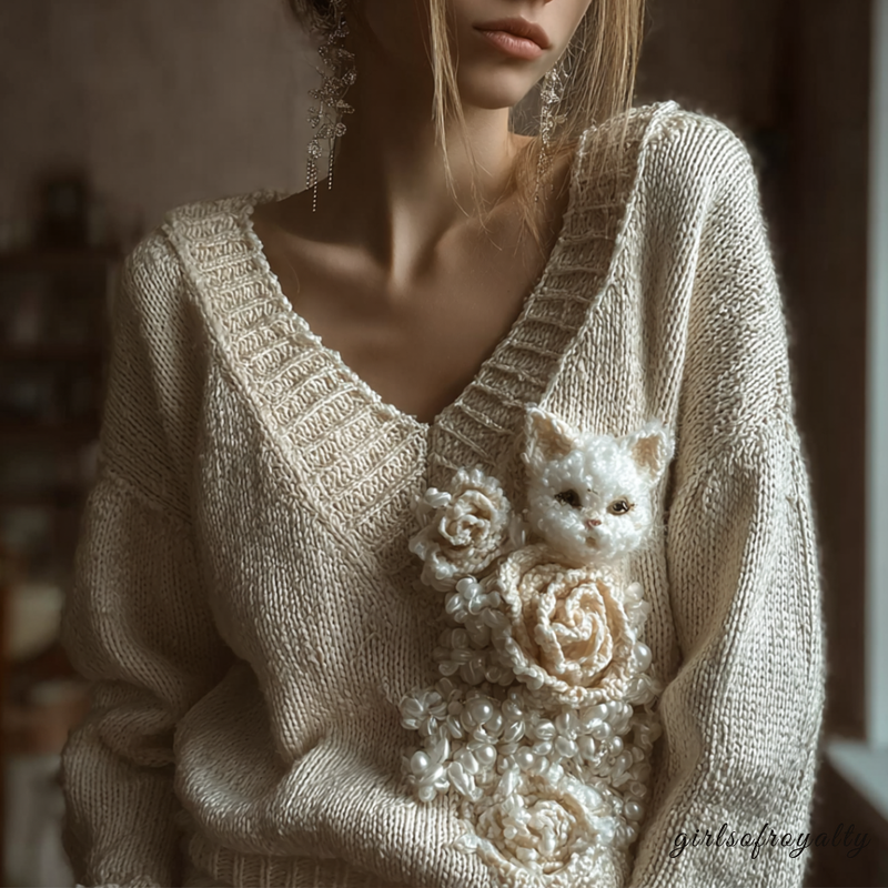 Vintage Inspired Sweater with a Contemporary Edge