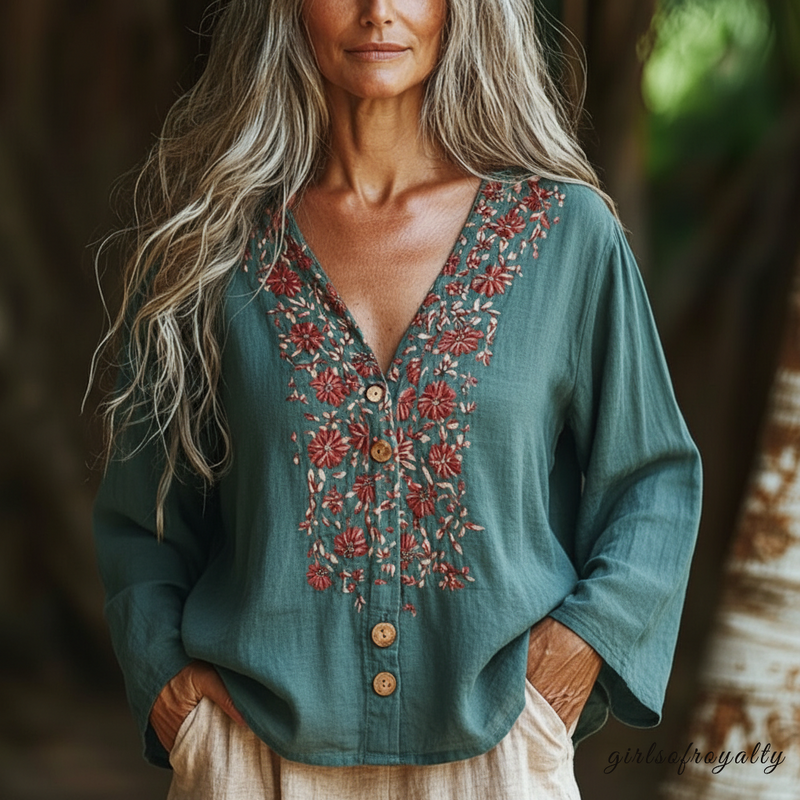 Vintage Inspired Blouse with a Contemporary Edge