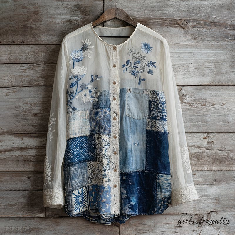 Blue white