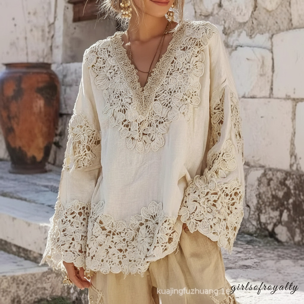 V-neck long sleeve - 0128-099