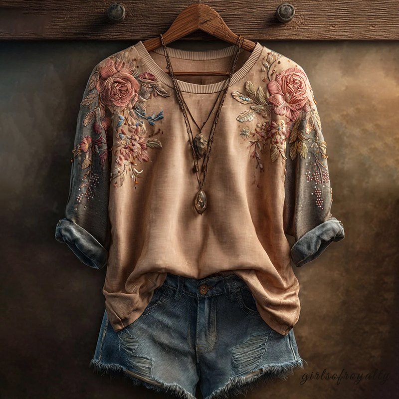A Vintage Style T-Shirt with Delicate Timeless Details