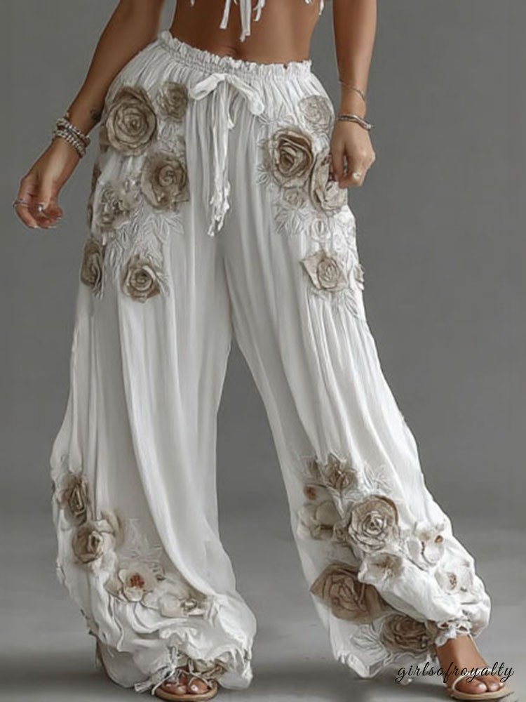 A Vintage Style Pants with Delicate Timeless Details