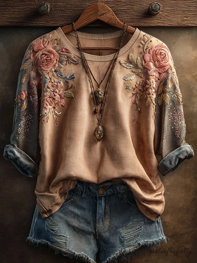 A Vintage Style T-Shirt with Delicate Timeless Details