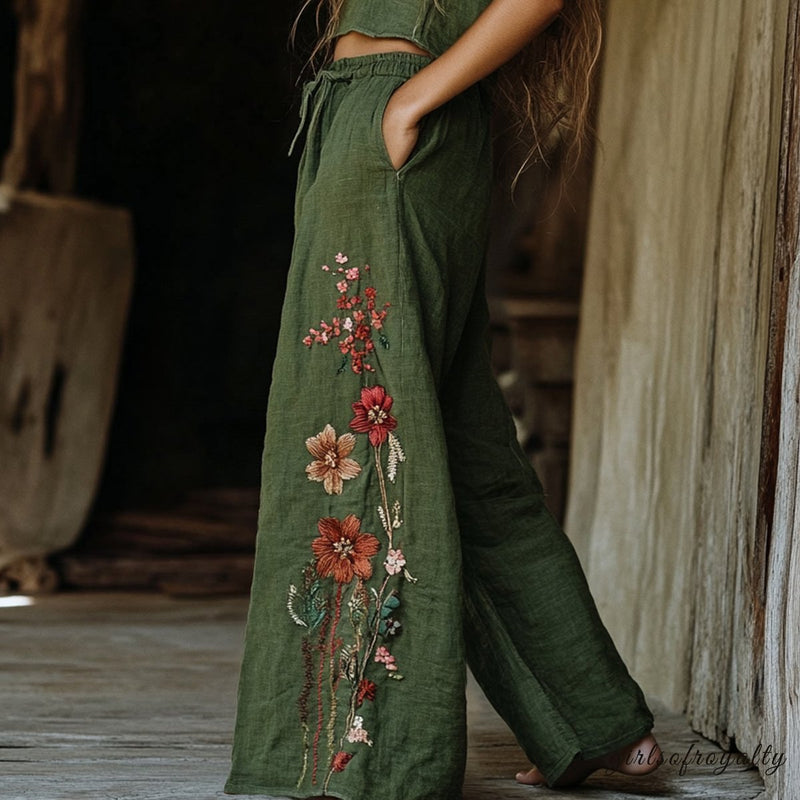 A Vintage Style Pants with Delicate Timeless Details