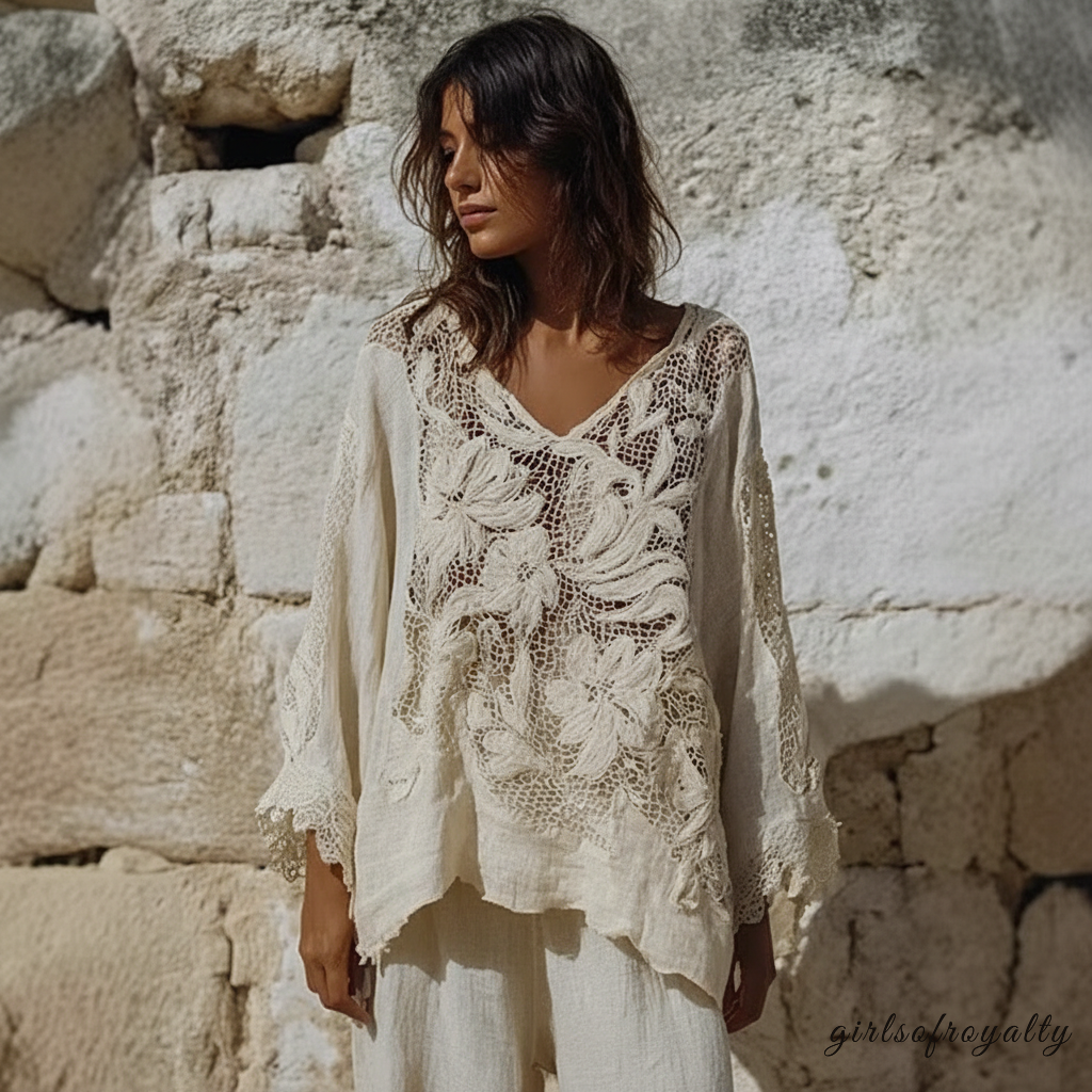 V-neck long sleeve - 0128-100