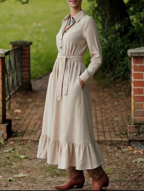 A Vintage Style Dress with Delicate Timeless Details