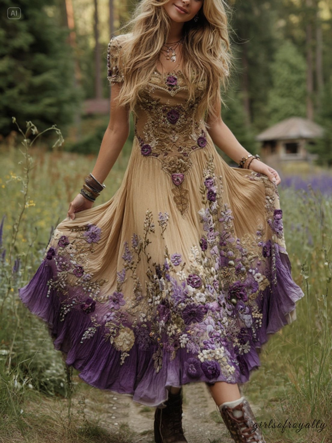 Beige purple