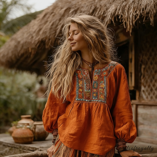 V-neck long sleeve - 0128-085