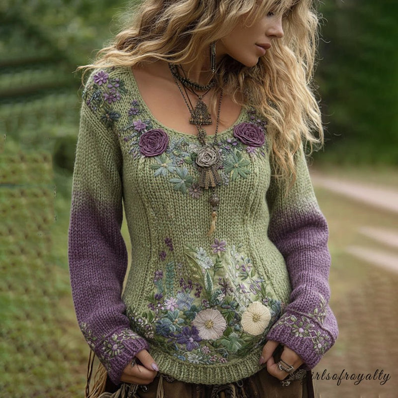 A Vintage Style Sweater with Delicate Timeless Details