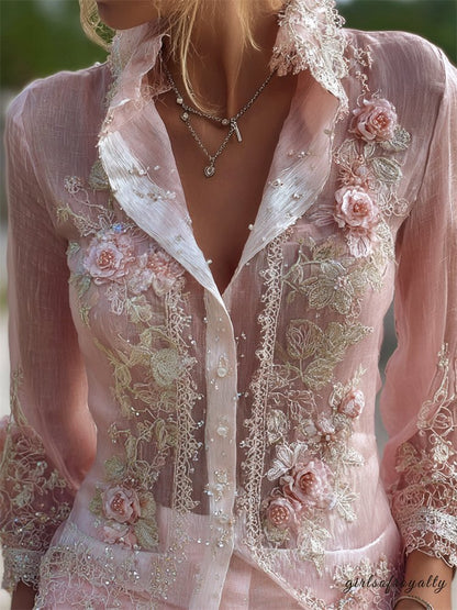 Classic Vintage Blouse with a Flattering Fit