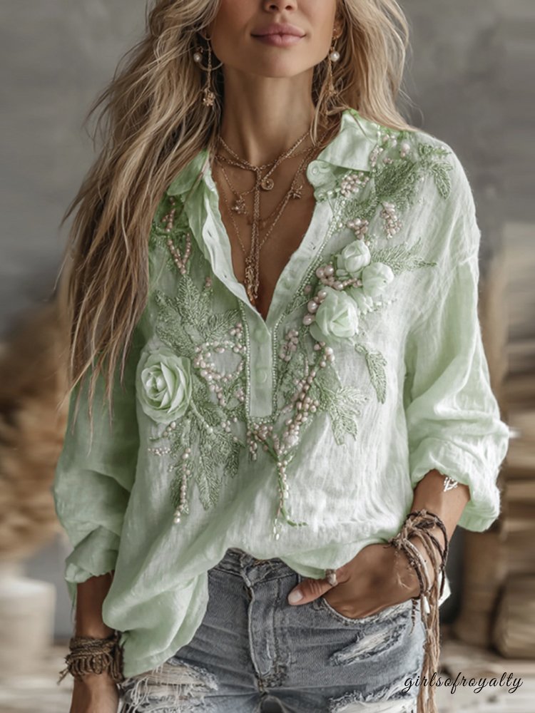 A Vintage Style Shirt with Delicate Timeless Details
